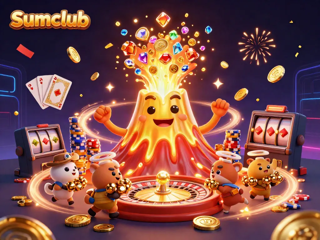 Experience the thrilling Sumclub casino adventure with treasures and vibrant gaming elements.