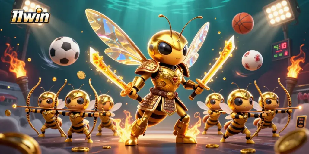 Bet on exciting games with 11win, featuring action-packed sports and vibrant illustrations.