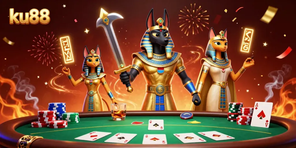 Experience excitement at ku88 with lively poker games and vibrant casino elements.