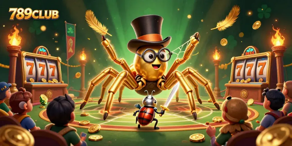 Experience the thrill of 789CLUB with a unique 3D scene showcasing vibrant casino elements and characters.