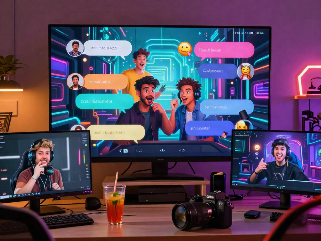 Exciting nsfw chat scene showcasing avatars in a vibrant digital chat room.
