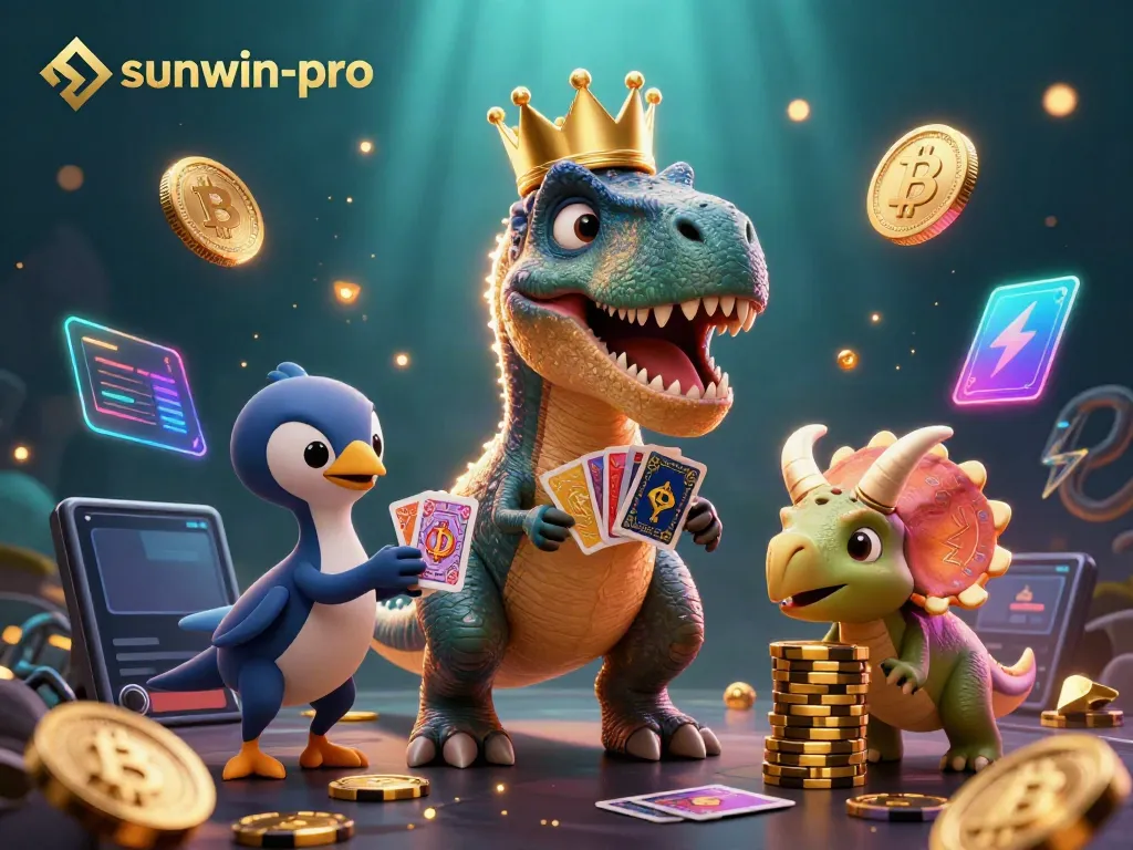 Engage in thrilling gameplay with sunwin-pro as the T-Rex shuffles cards and triceratops stacks chips