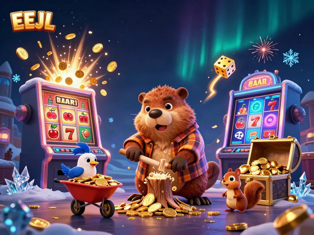 Experience excitement with EEJL's colorful casino games and winning thrills in this vibrant scene.