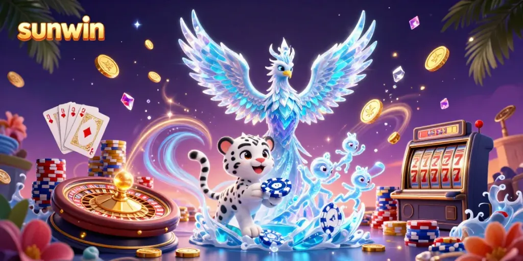 Engage with sunwin's thrilling casino experience through the magical ice phoenix scene.