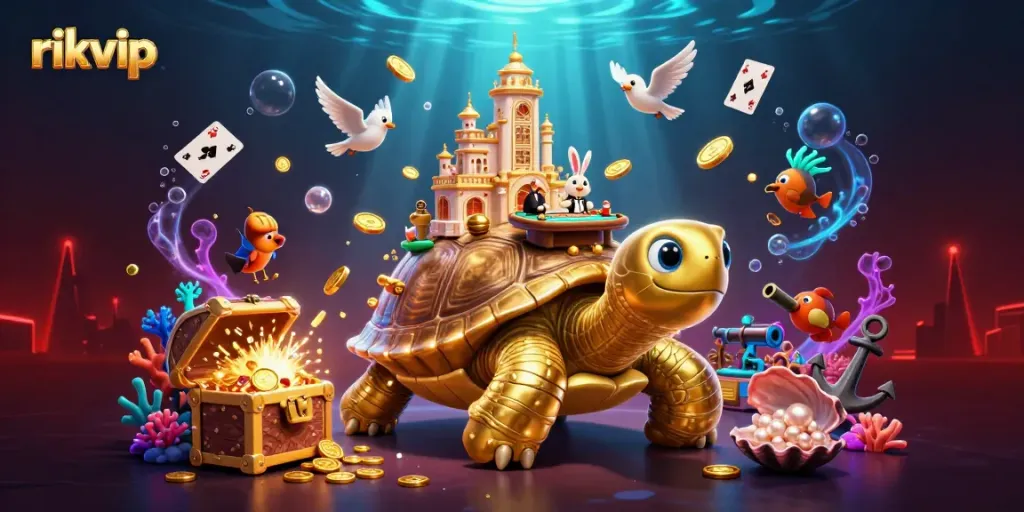 Experience dynamic gaming action on rikvip with a vibrant casino scene full of fun.